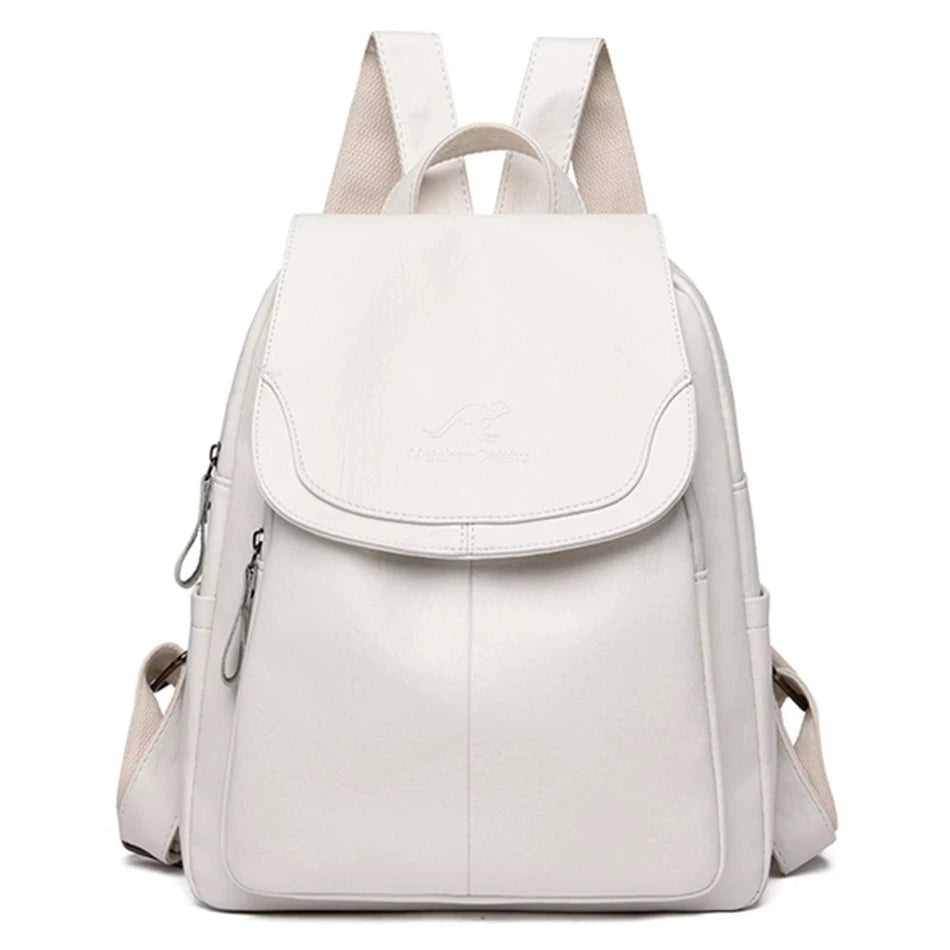 Olivia - Secure Leather Backpack