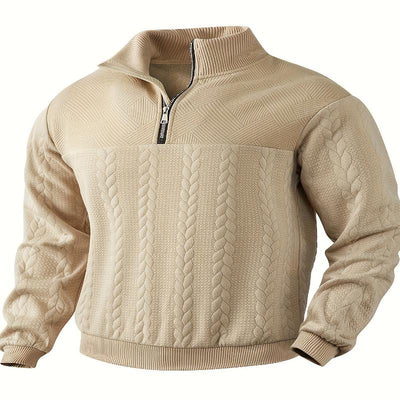 Liam – Vintage Men's Sweater with Zipper