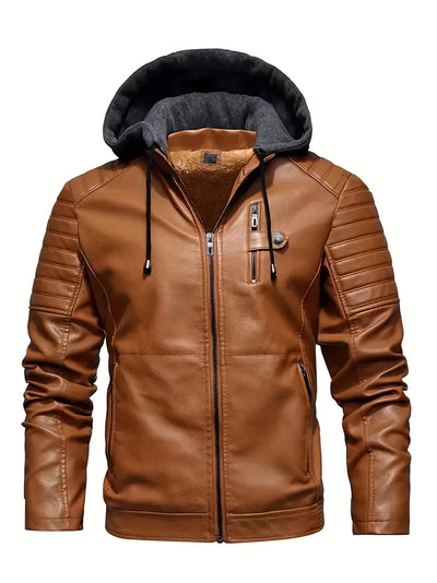 RedLine™ - Hooded Leather Coat