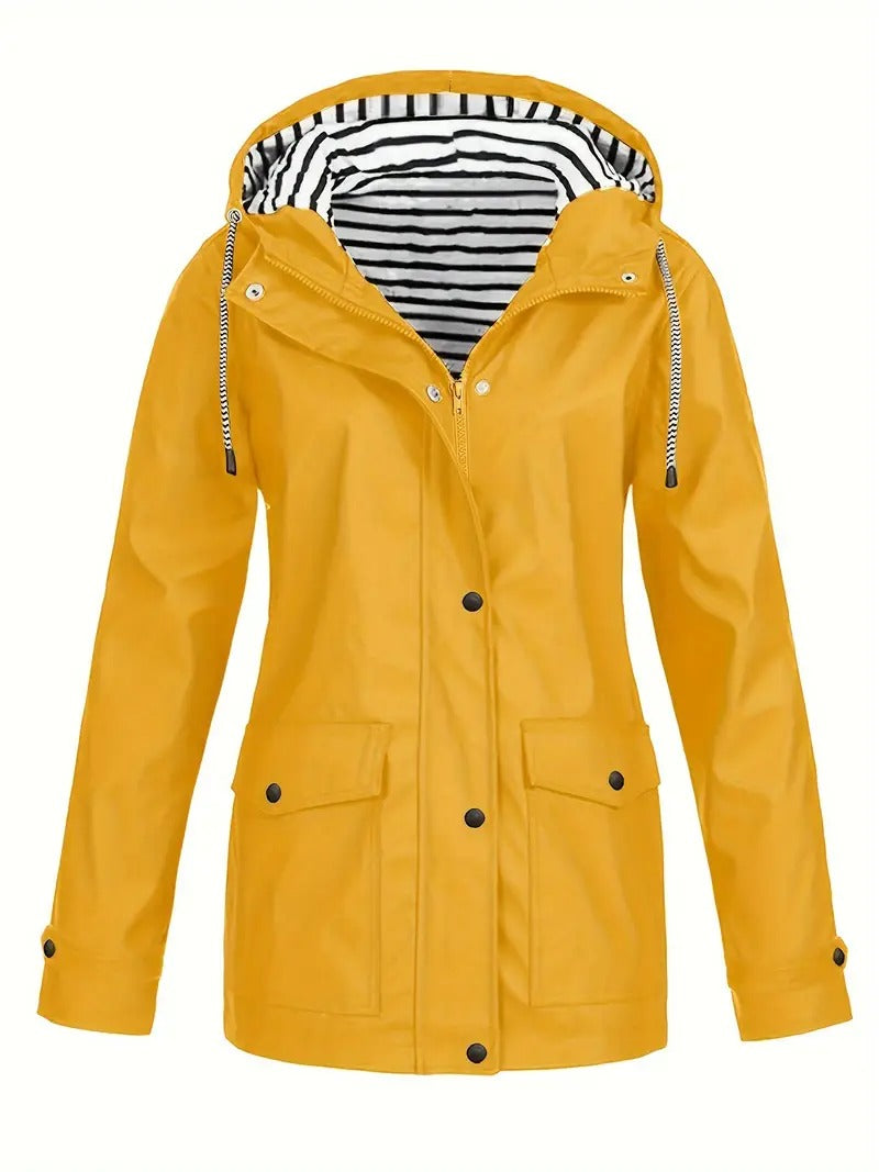 Catherine™ - Lightweight Striped Lined Rain Jacket