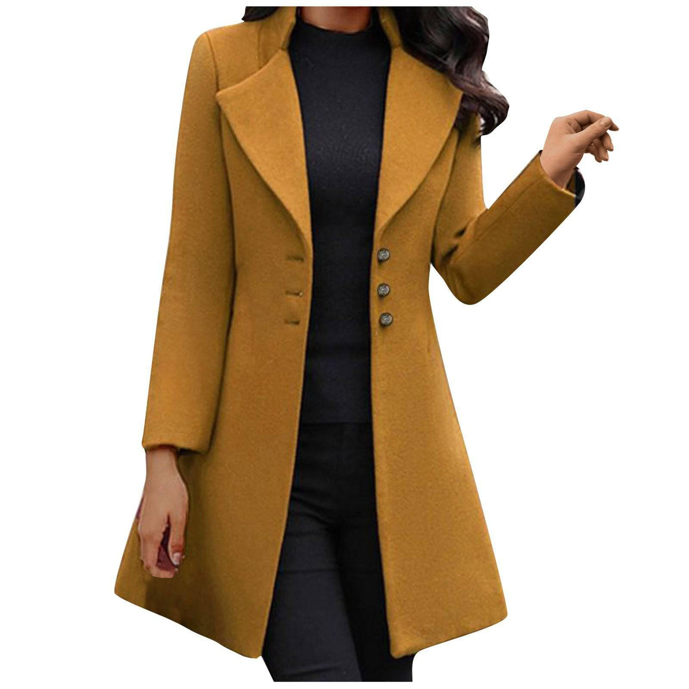 Ariana™ - Tailored Button-Down Long Coat