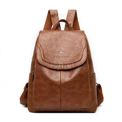 Olivia - Secure Leather Backpack