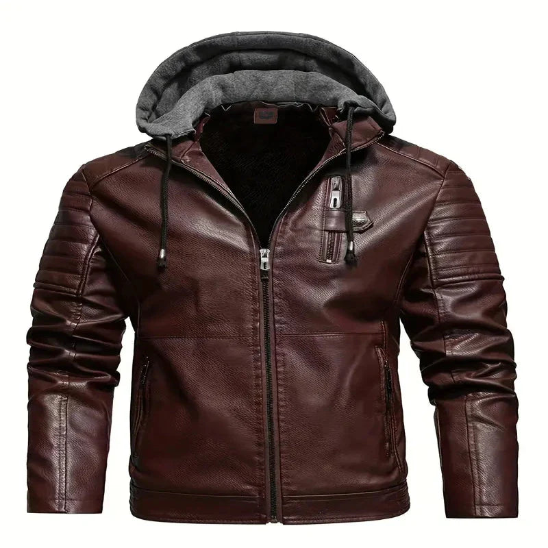 RedLine™ - Hooded Leather Coat