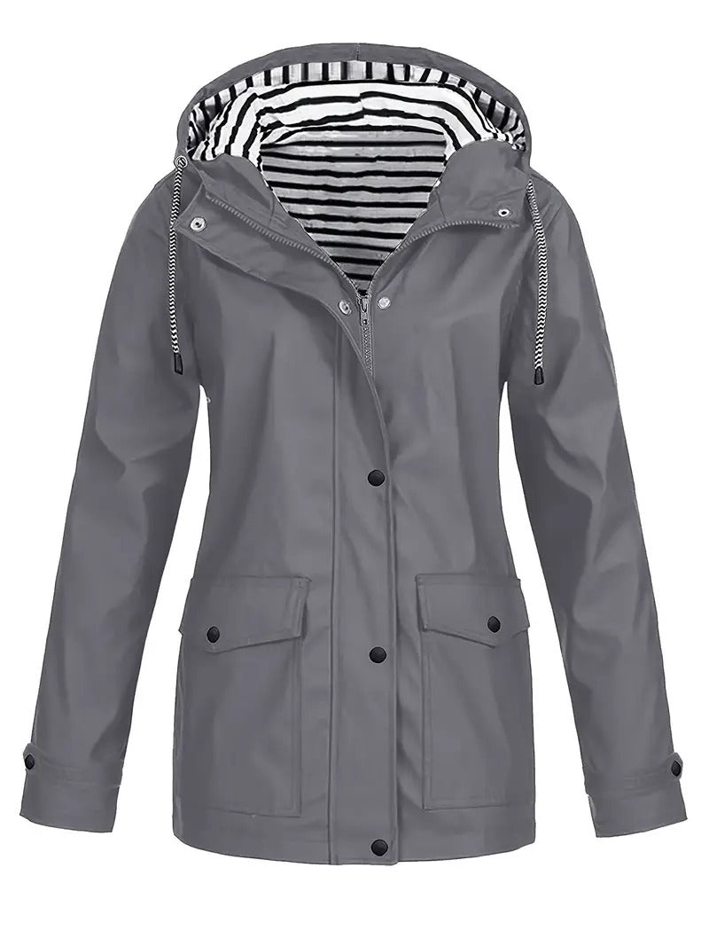 Catherine™ - Lightweight Striped Lined Rain Jacket