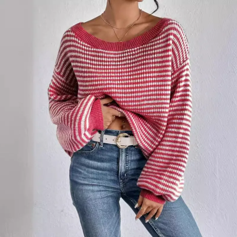 Eva™ Cozy Striped Knit Sweater