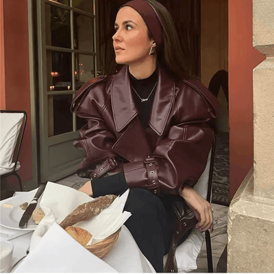 RILEY | BURGUNDY LEATHER JACKET