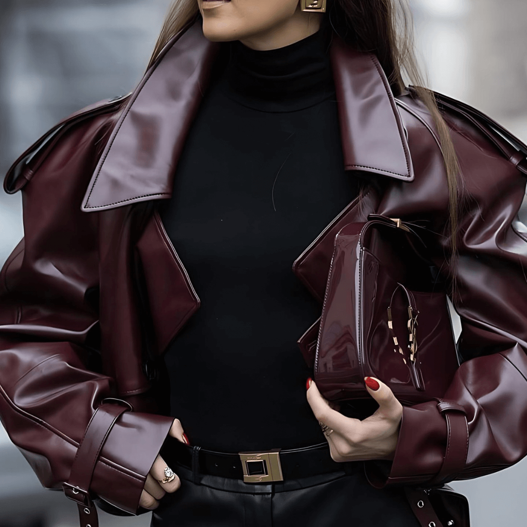 RILEY | BURGUNDY LEATHER JACKET