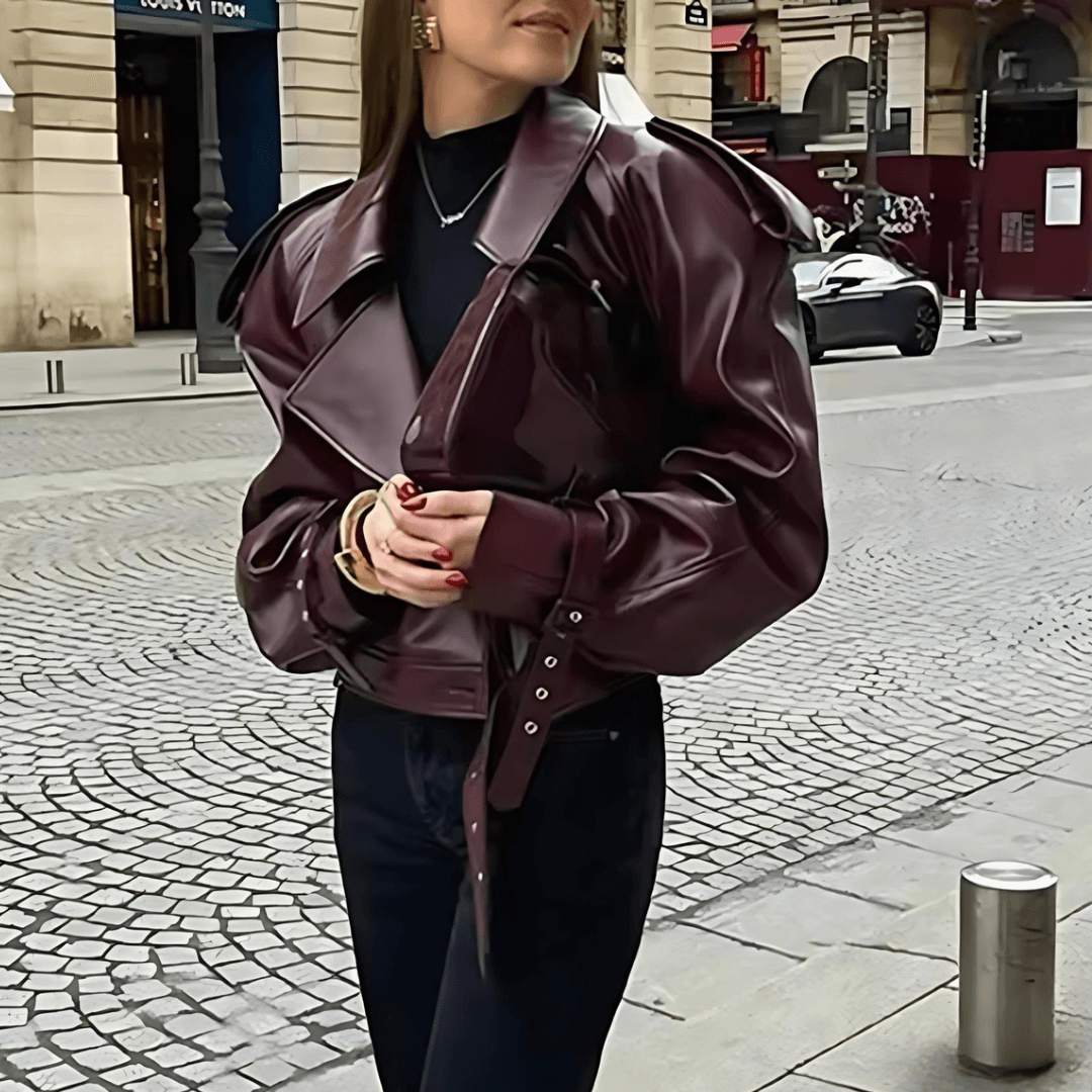 RILEY | BURGUNDY LEATHER JACKET