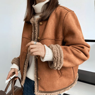 Rosalie Shearling Button Jacket