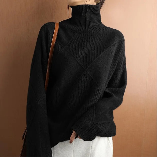 Aria™ - Textured Geometric Knit Sweater