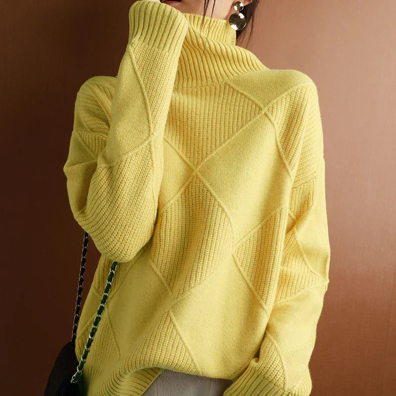 Aria™ - Textured Geometric Knit Sweater