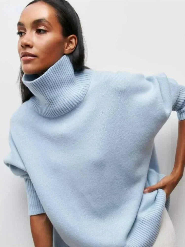 Avery™ - Relaxed Turtleneck Knit Sweater