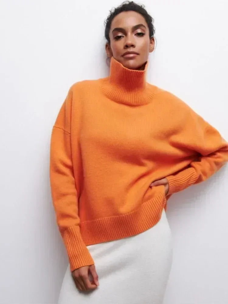 Avery™ - Relaxed Turtleneck Knit Sweater