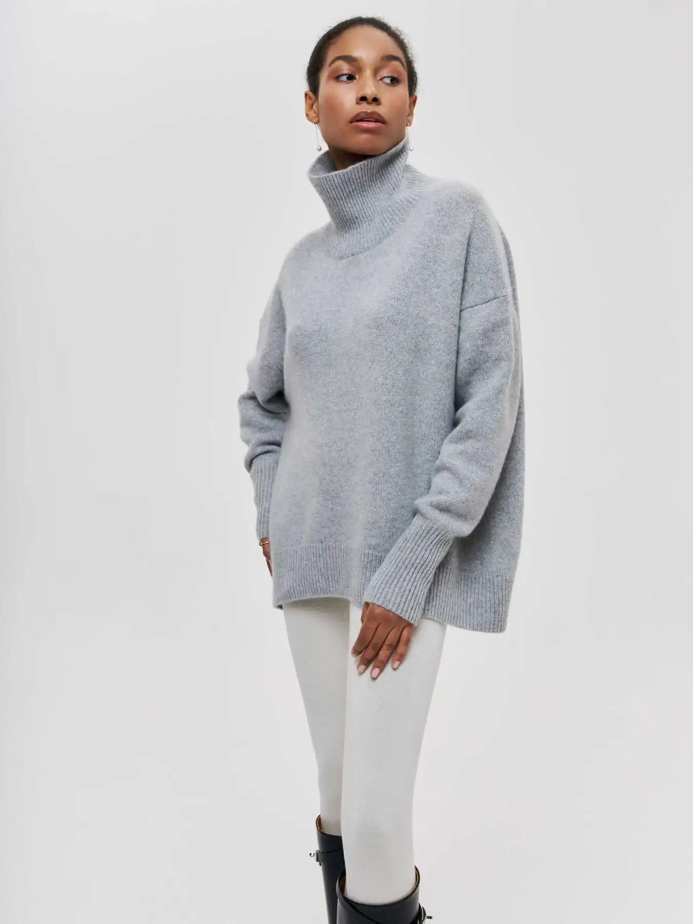 Avery™ - Relaxed Turtleneck Knit Sweater