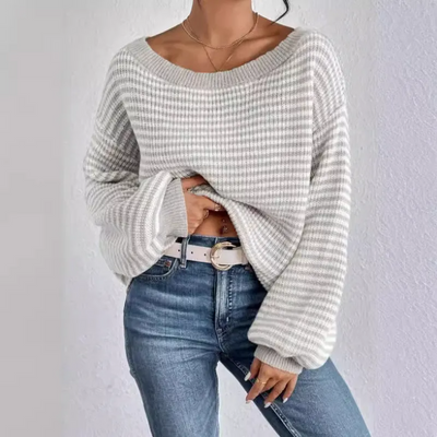 Eva™ Cozy Striped Knit Sweater