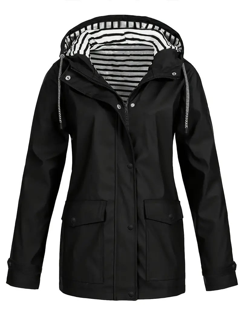 Catherine™ - Lightweight Striped Lined Rain Jacket